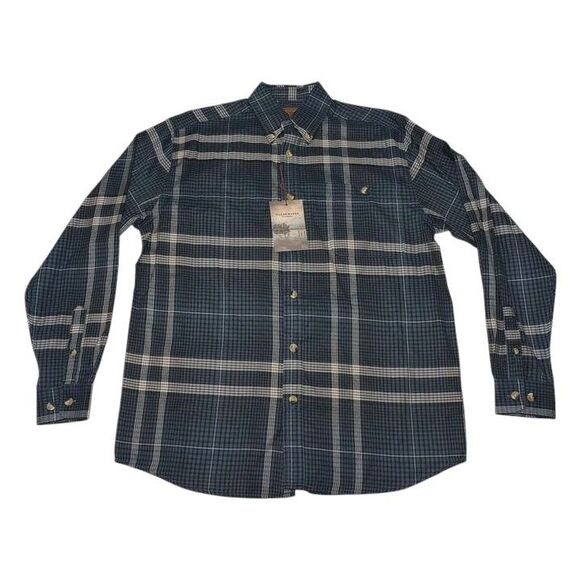 Clearwater Outfitters Men's 2XL Shirt New With Tags Blue Plaid Long Sleeve - Picture 1 of 8